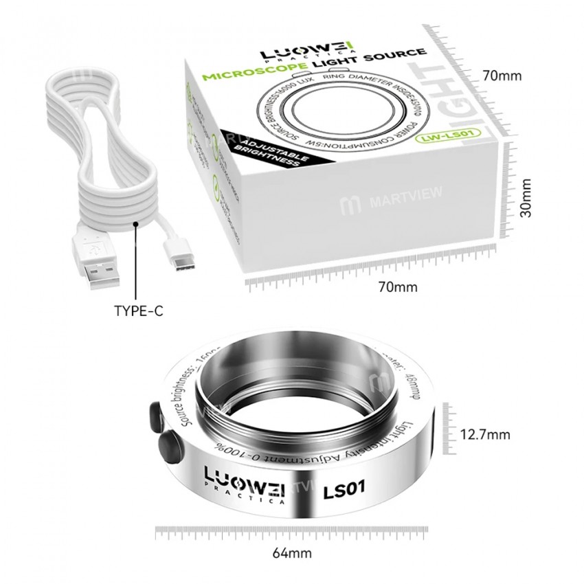 luowei geek-future-26-led-microscope-light-source-support-binocular-trinocular-microscopes-9