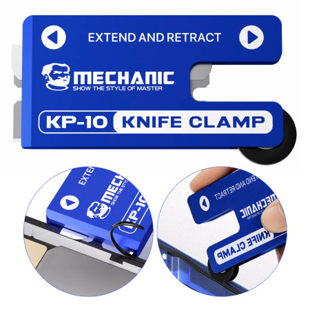 Mechanic KP-10 Magnetic Limit-Position Knife Clamp with 5Pcs Blades for Screen Glue Removal