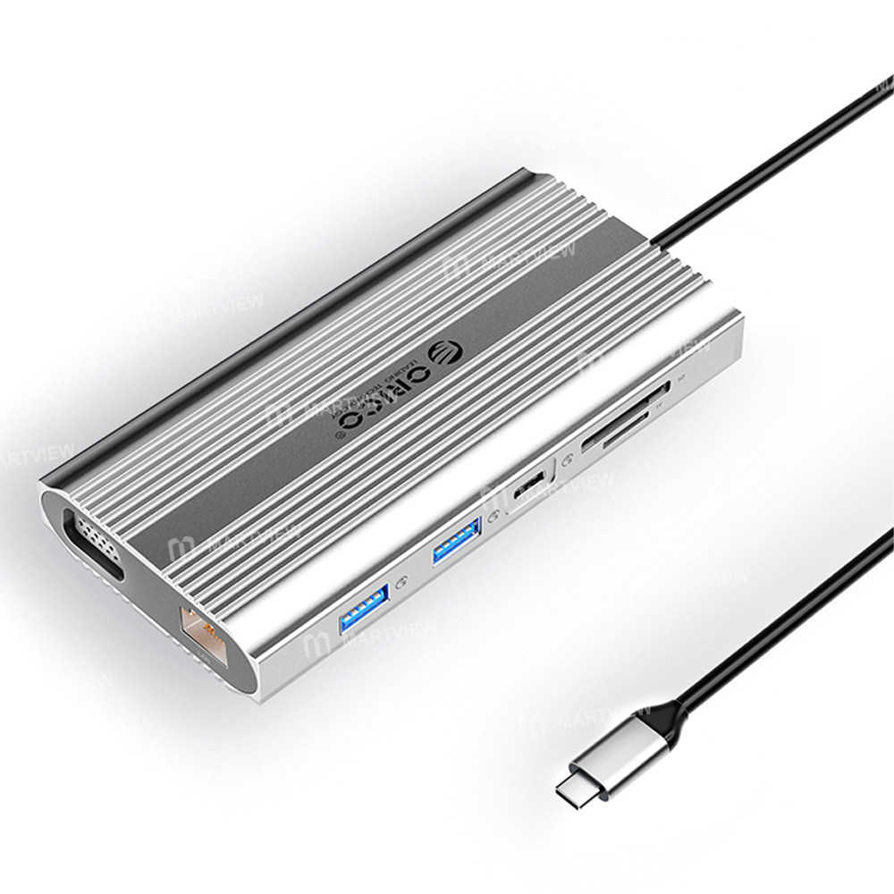 orico xdr-x11-12-in-1-type-c-hdmi-dp-4k-rj45-audio-jack-tf-sd-usb-30-5gbps-docking-station-1