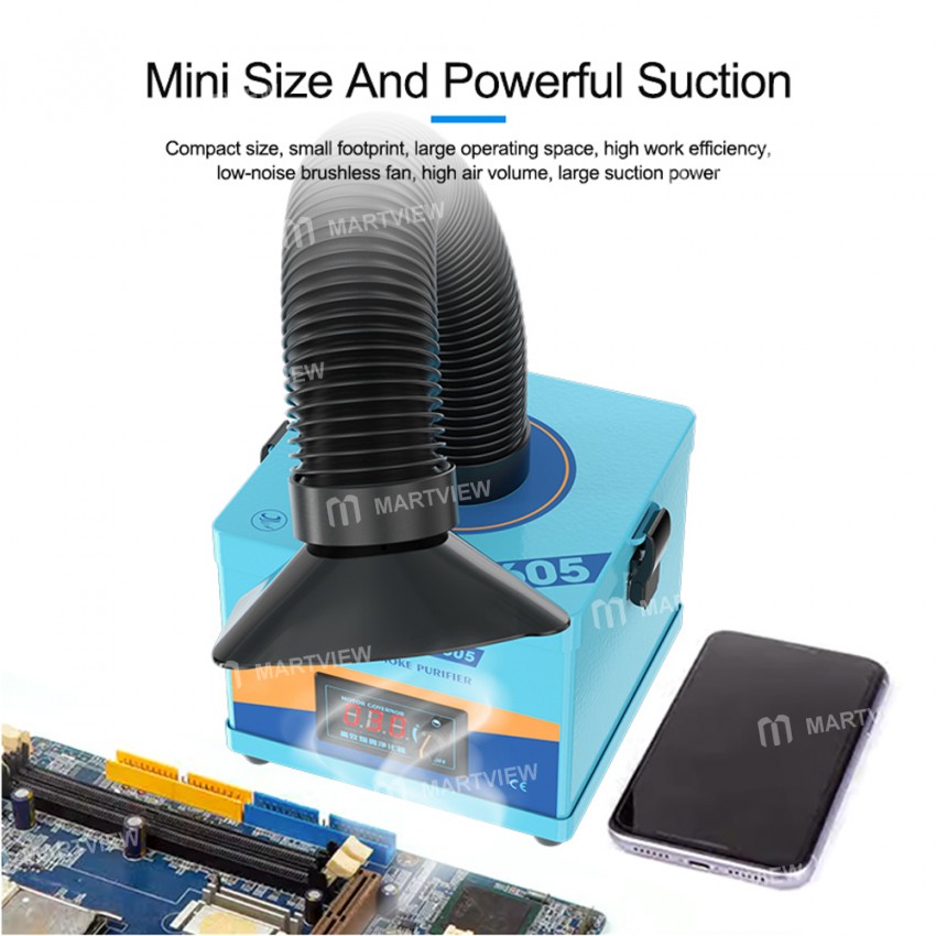sunshine ss-6605-strong-suction-smoke-purifier-for-mobile-phone-pcb-welding-repair-11