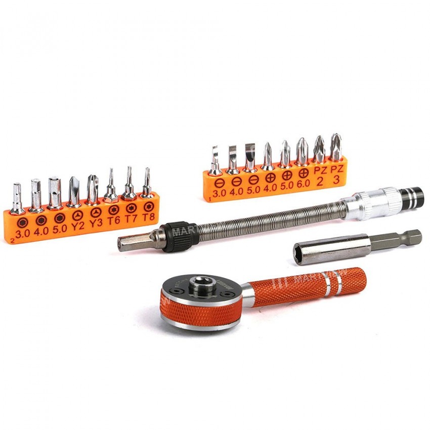 JAKEMY JM-6119 19 in 1 Multipurpose Precision Screwdriver Ratchet Repair Tools Sets for Cellphone El