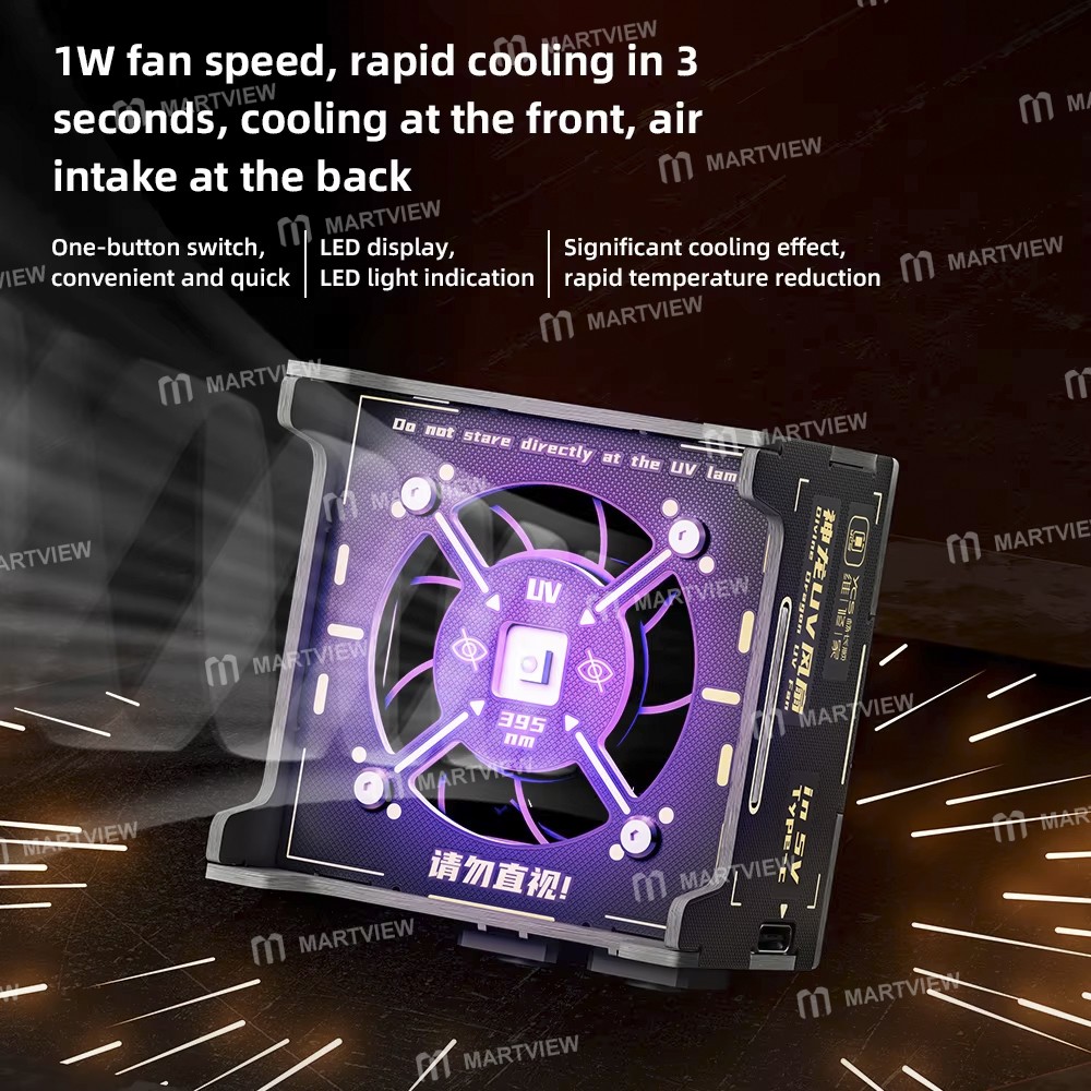 ycs divine-dragon-2-in-1-uv-curing-light-with-cooling-fan-for-motherboard-pcb-soldering-repair-4