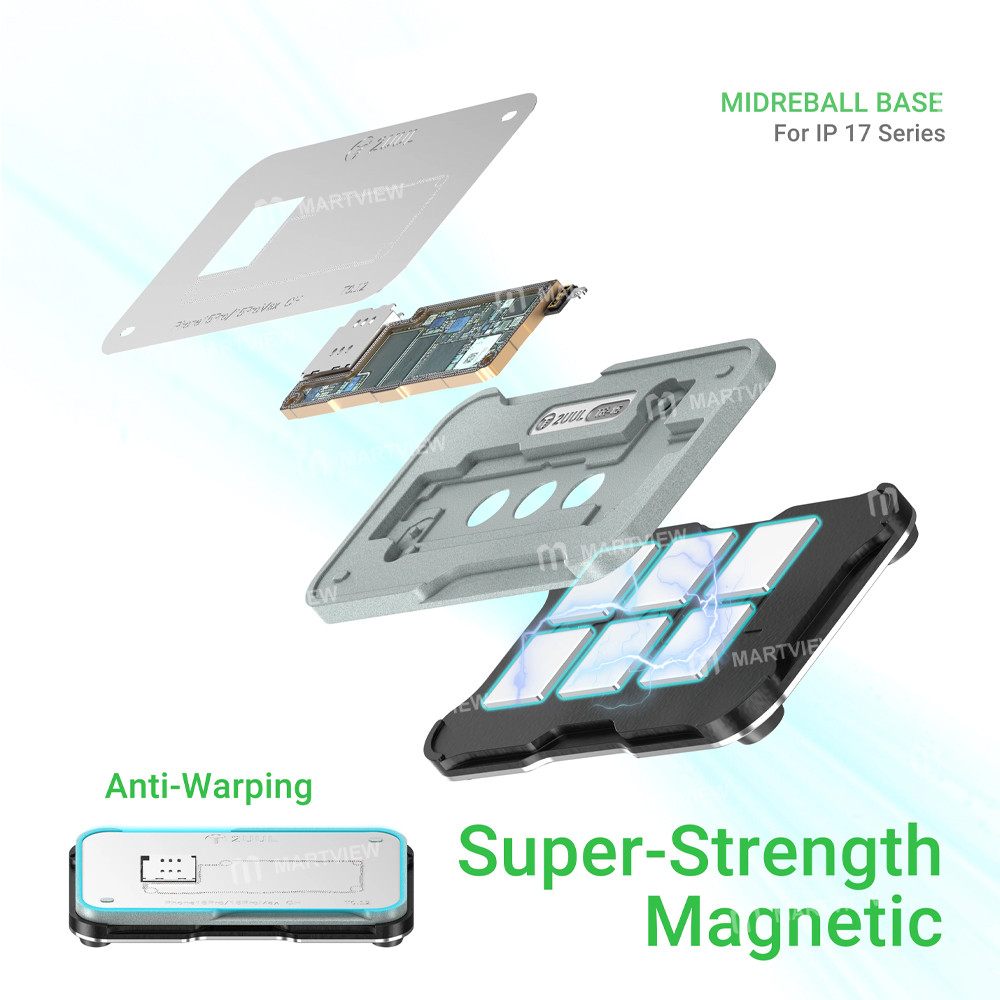 2uul bh40-middle-layer-bga-reballing-stencil-platform-set-for-iphone-17-17-air-17-pro-17pro-max-2