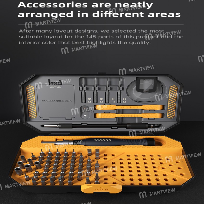 Jakemy JM-8183 145in1 Magnetic CR-V Bits Torx Hex Screw Driver Precision Screwdriver Set