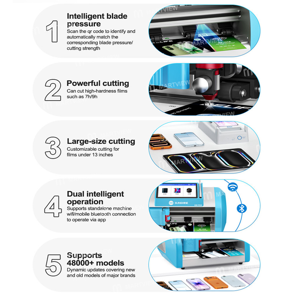 sunshine c4-pro-13-inch-intelligent-high-hardness-film-cutting-machine-for-7h-9h-ultra-hard-films-8