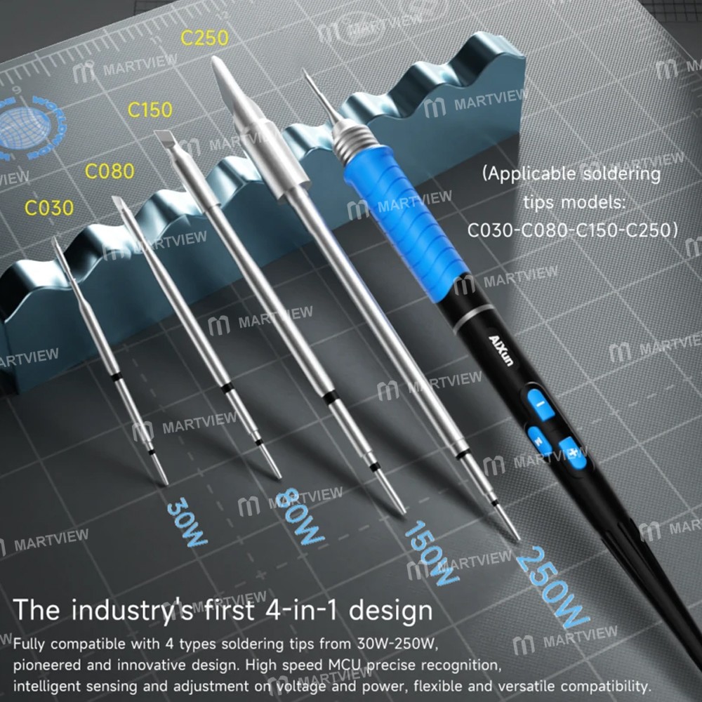 aixun t225-intelligent-7-core-4-in-1-soldering-handle-for-c250-c150-c080-c030-soldering-tips-2