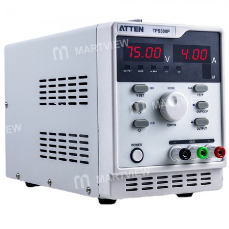 Atten TPS300P 0-75V 0-10A 300W Adjustable Single Channel Mobile DC Linear Power Supply