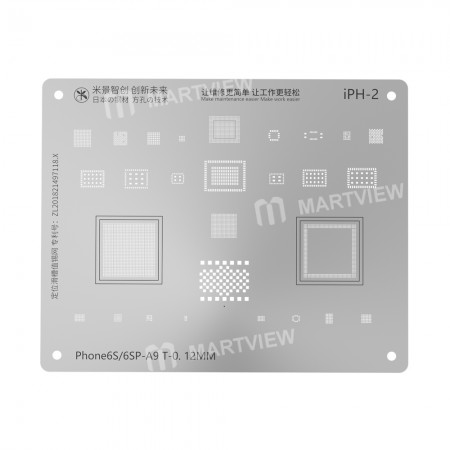 MiJing Reballing Stencil Plant Tin Steel Net for A9 iPhone 6S / 6S Plus