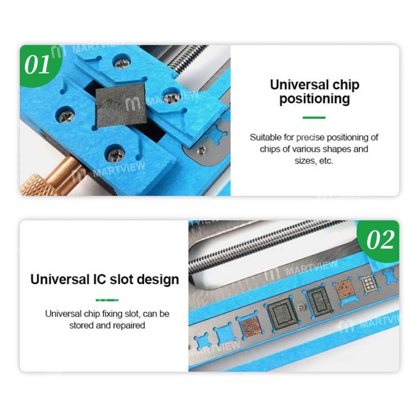 Relife RL-601F Multi-purpose Positioning Additional Track Dual Clamps Universal PCB Fixture