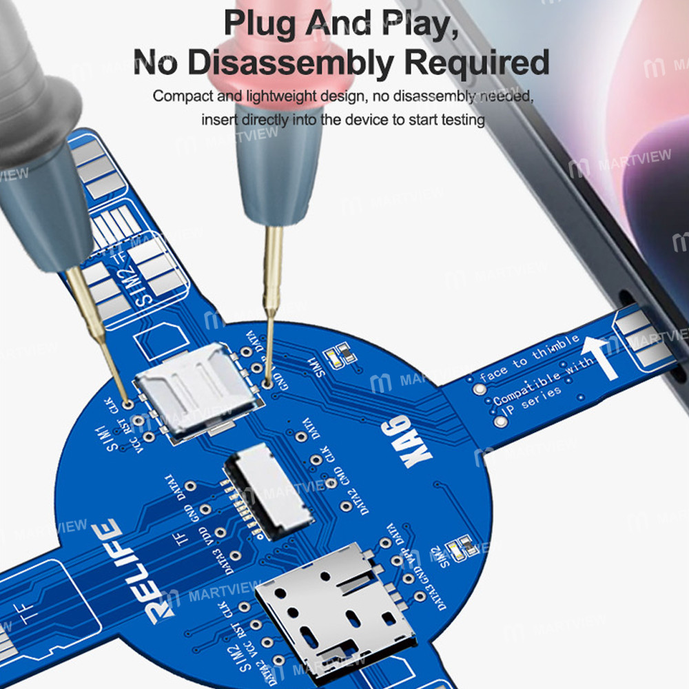 relife xa6-dual-card-signal-test-board-for-iphone-android-sim-tf-nm-card-reading-faults-12