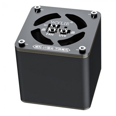 Wylie 2-in-1 UV Curing & Adjustable Speed Cooling Fan for Mobile Phone Maintenance