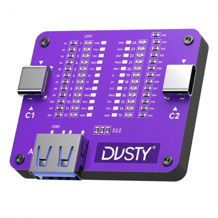 Mechanic Dusty TC-24 Dual-Ended Type-C Data Cable Tester for iPhone / Android Phones (Pre Order 3-5 Days)