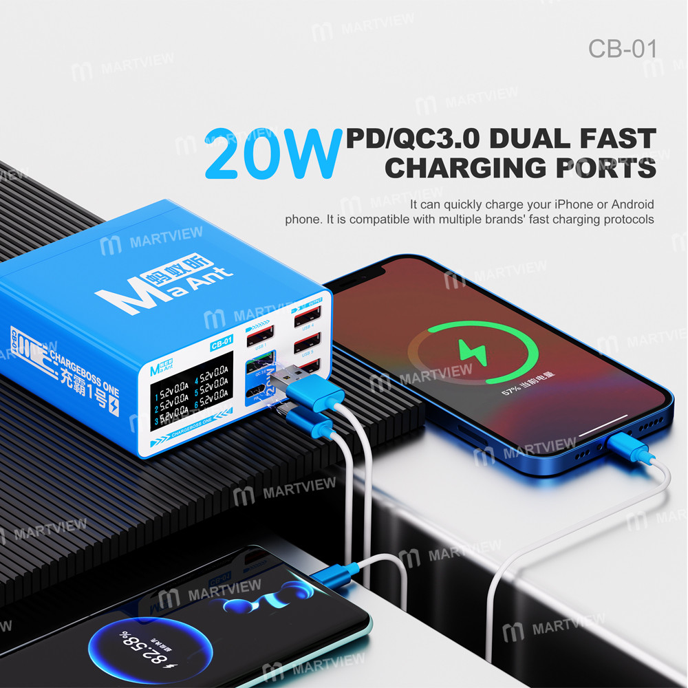 maant cb-01-chengba-no1-multi-port-desktop-mini-pdqc-digital-display-fast-charging-station-5