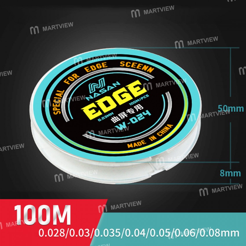Nasan W-024 100M Curved Screen Cutting Diamond Wire for LCD Display Screen Separator Repair