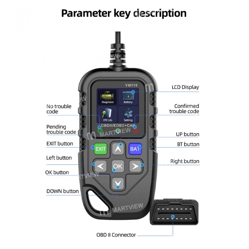 ym119 car-obd-ii-scanner-engine-fault-code-reader-for-12v-gasoline-vehicles-4