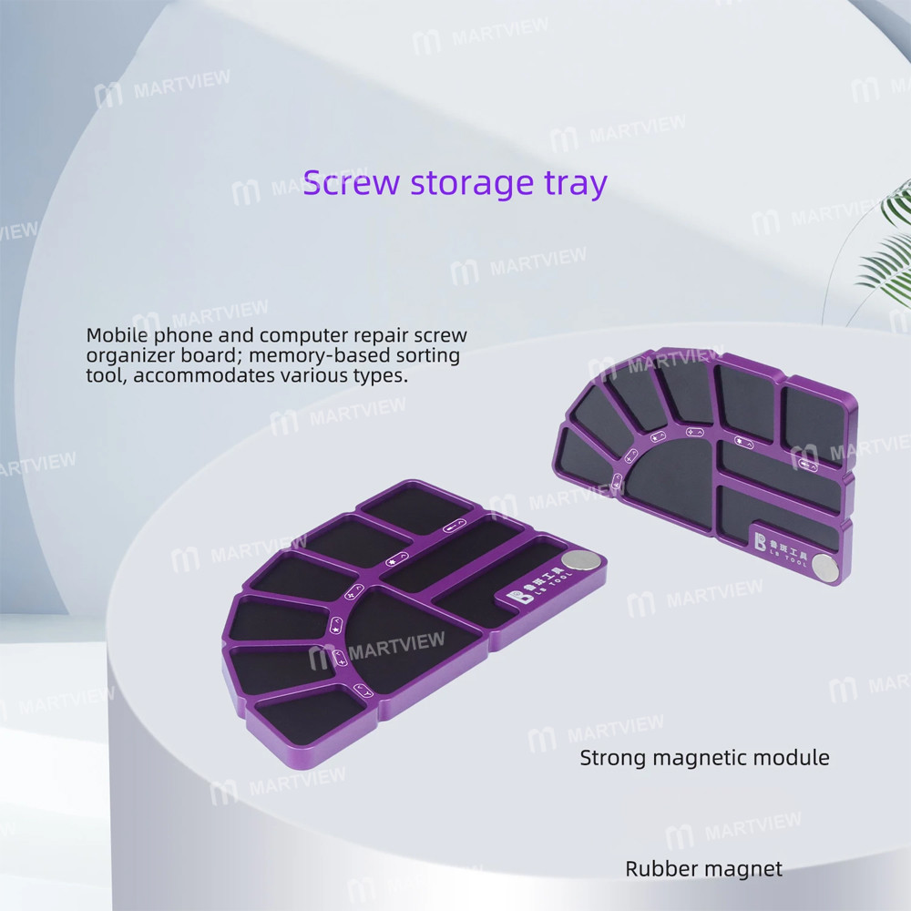 lb tool-sst-1-sector-9-compartment-aluminum-alloy-screw-magnetic-storage-tray-3