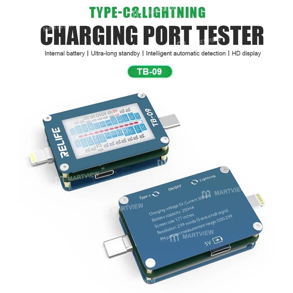 relife tb-09-type-c-lightning-charging-port-tester-for-iphone-and-android-phones-5