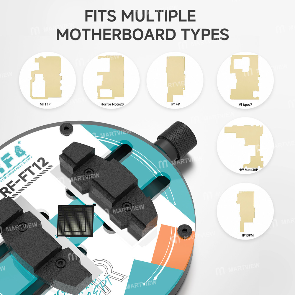 rf4 rf-ft12-single-knob-single-axis-ring-shaped-tempered-glass-motherboard-repair-fixture-7