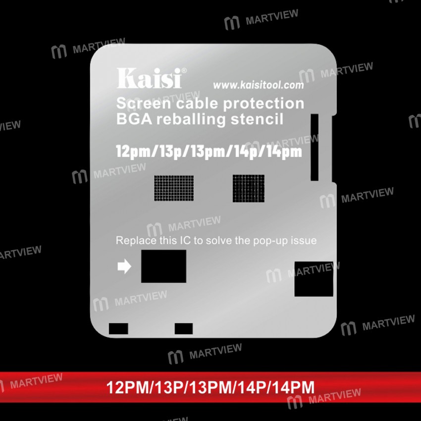 kaisi lcd-screen-cable-protection-bga-reballing-stencil-for-iphone-11-to-14pro-max-4