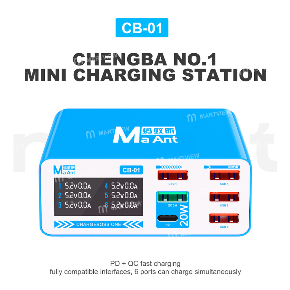 maant cb-01-chengba-no1-multi-port-desktop-mini-pdqc-digital-display-fast-charging-station-3