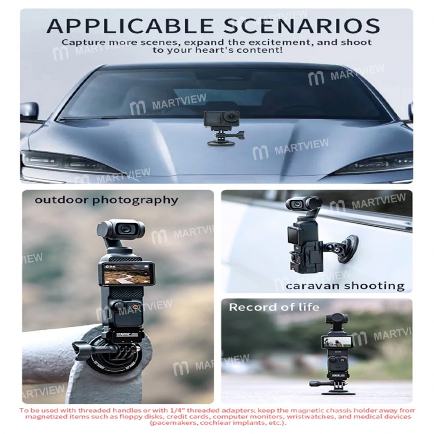 startrc magnetic-mount-bracket-base-for-gopro-hero-dji-pocket-insta360-5