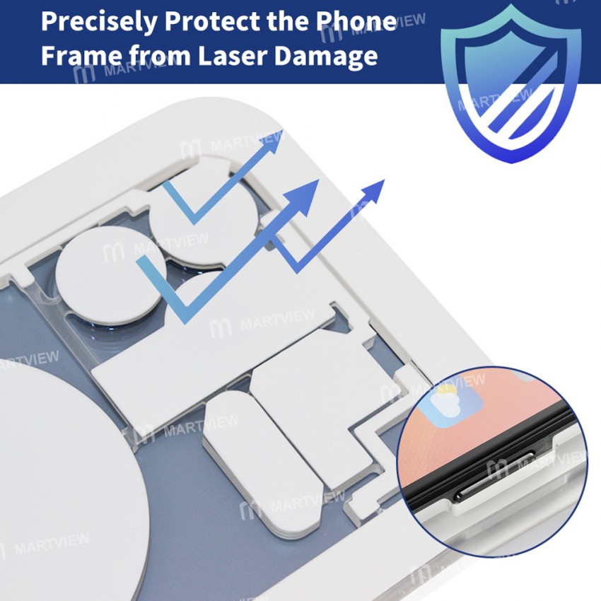 M-Triangel iPhone 13 Series Back Cover Laser Protection Mold for TBK Laser Separation Machine