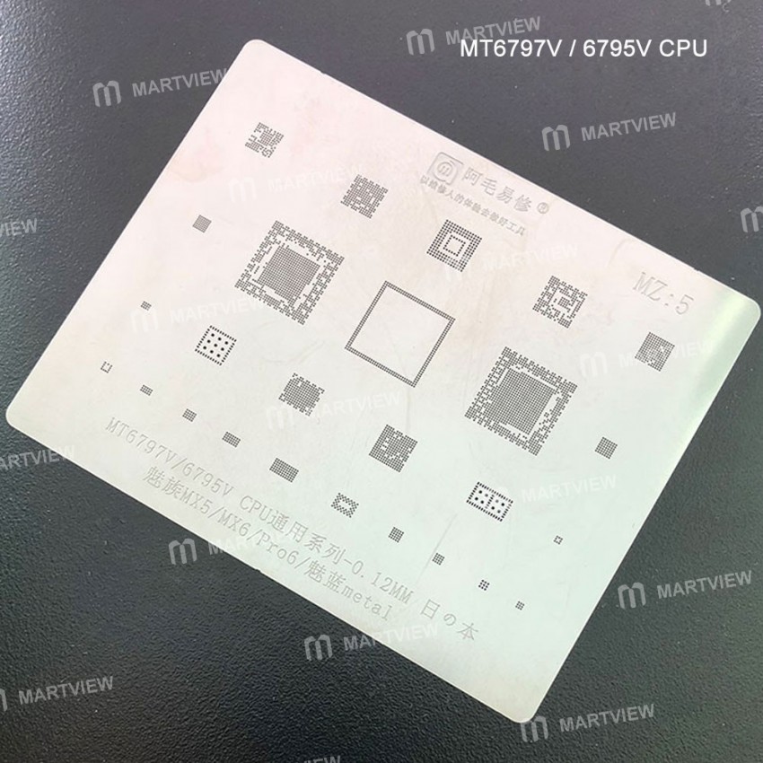 0.12MM Multi-Function MT6797W / MT6795W CPU BGA Reballing Stencil Plant Tin Steel Net for Meizu MX5