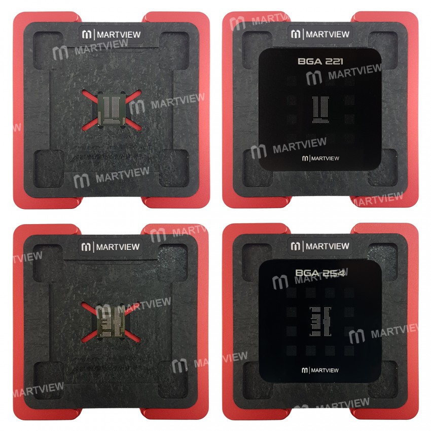 Martview RB-01 Reballing Stencil Tin Net Full Set for EMMC / EMCP / UFS BGA153 / 162 / 169 / 186 / 2