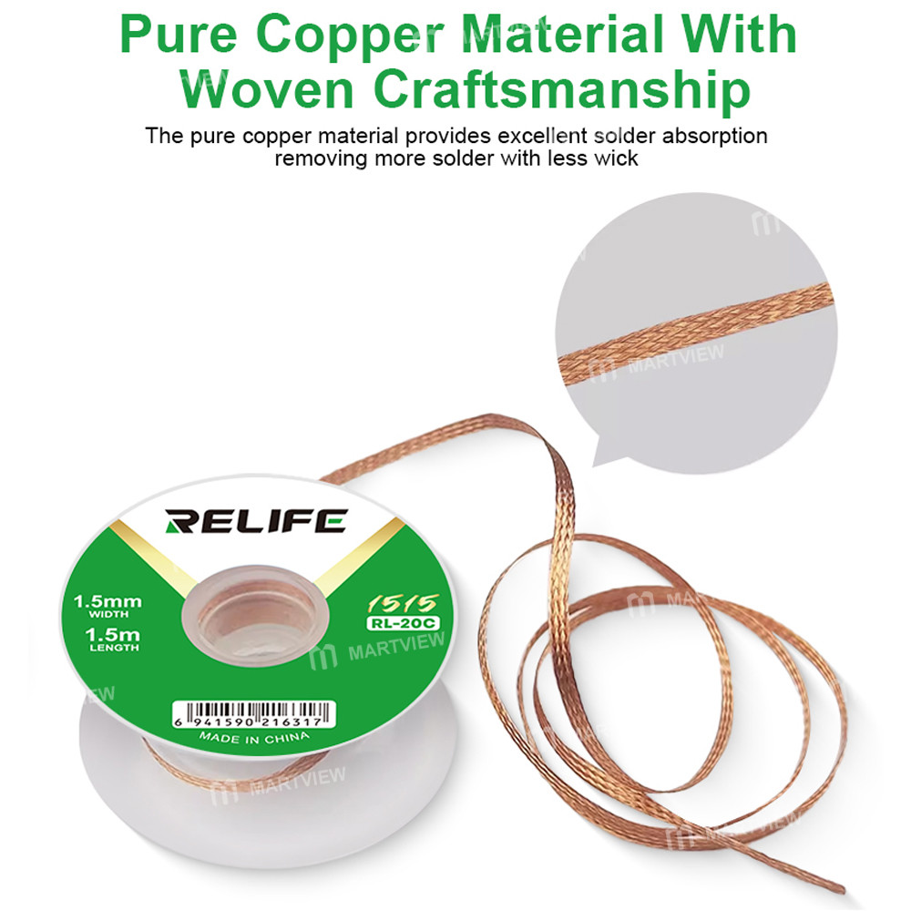 relife rl-20c-multiple-specifications-pure-copper-material-solder-wick-for-pcb-soldering-cleaning-9