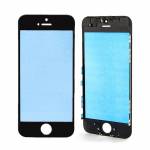 Replacement touch screen digitizer outer glass lens with bezel frame pre assembled for iPhone 5s bla