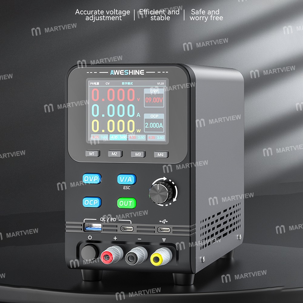 aweshine p6-32v-6a-high-precision-cnc-programmable-intelligent-dc-regulator-power-supply-2