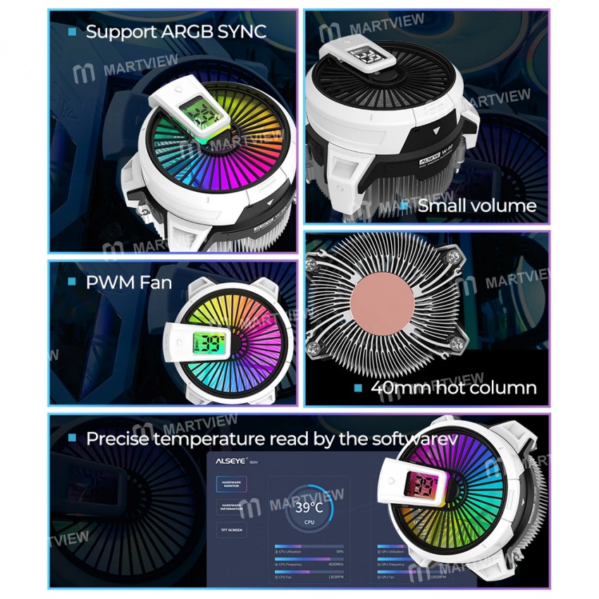 alseye w90-pwm-intelligent-argb-cpu-air-cooling-radiator-with-temperature-display-6