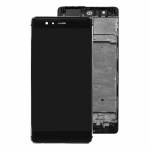 LCD Display Touch Screen Digitizer Assembly Replacement with Frame for Huawei P9 Plus - Black
