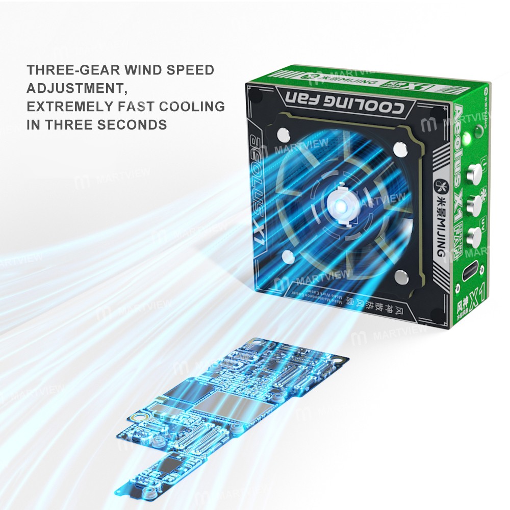 mijing aeolus-x1-rechargeable-3-in-1-uv-curing-smoke-exhaust-cooling-fan-for-pcb-repair-4