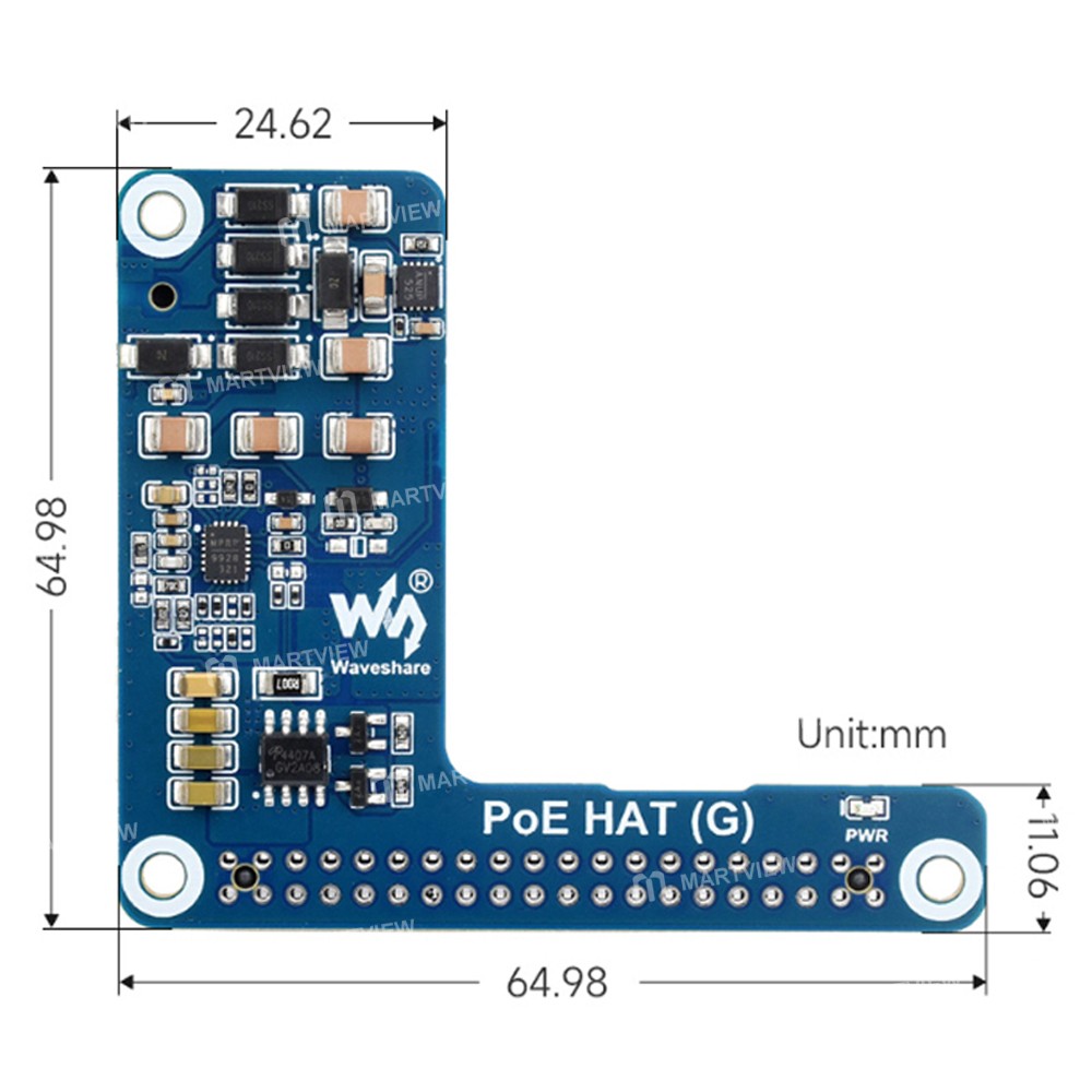 poe hat-raspberry-pi-5-mini-power-over-ethernet-rj45-expansion-board-7