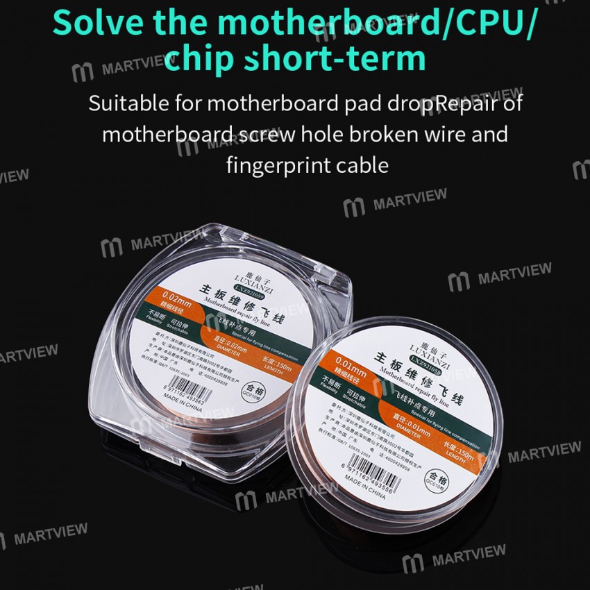 Luxianzi 150M 0.01 / 0.02mm Copper Fly Line for Phone Fingerprint / PCB Motherboard Repair