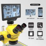Kailiwei K7050TP HD Trinocular Stereo Microscope with 7-inch Monitor Optional WiFi Function