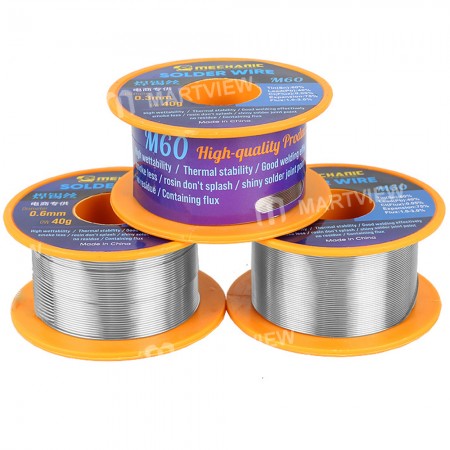 Mechanic M60 40g 0.3 / 0.4 / 0.5 / 0.6 / 0.8mm High Purity No-clean Rosin Solder Wire
