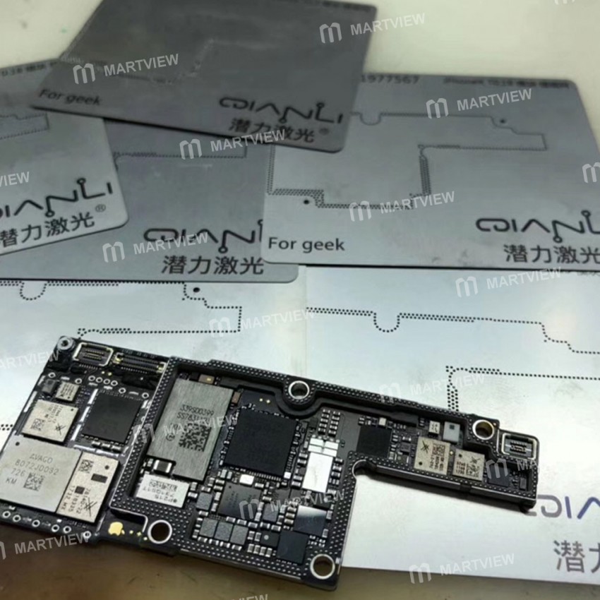 PCB Positioning Mold Steel Plate BGA Reballing Stencils with Separation knife for iPhone X