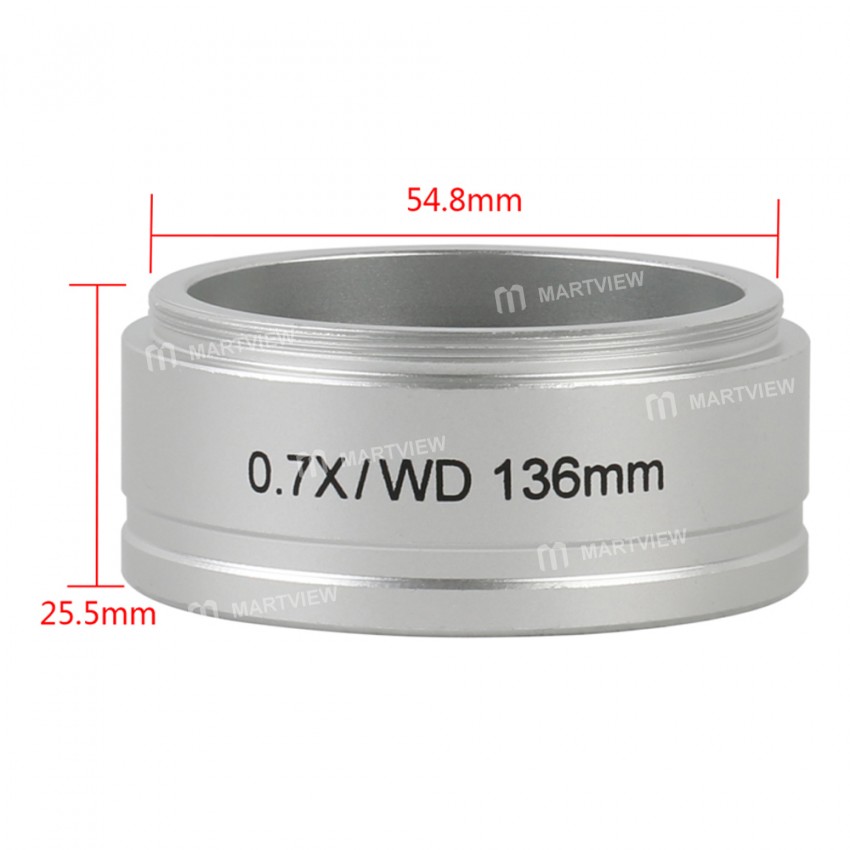 Eakins Trinocular Stereo Microscope WD 0.5X 0.7X 2.0X Auxiliary Objective Lens Barlow Lens For Nikon