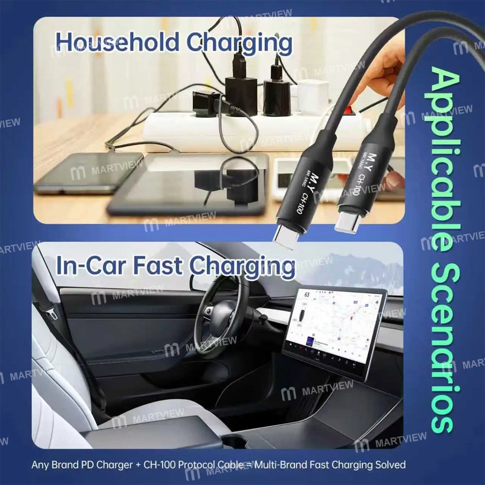 ycs mryang-ch-100-100w-protocol-conversion-cable-for-smartphones-tablets-laptops-car-charger-4