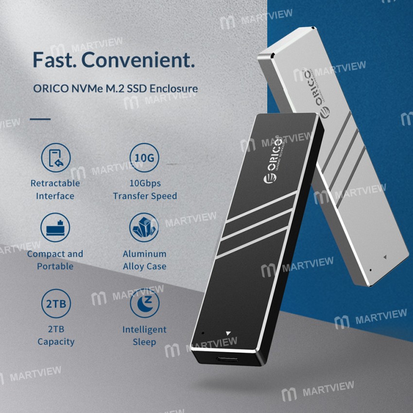 Orico PAM2-C3 Aluminum Alloy NVME M.2 SSD Enclosure