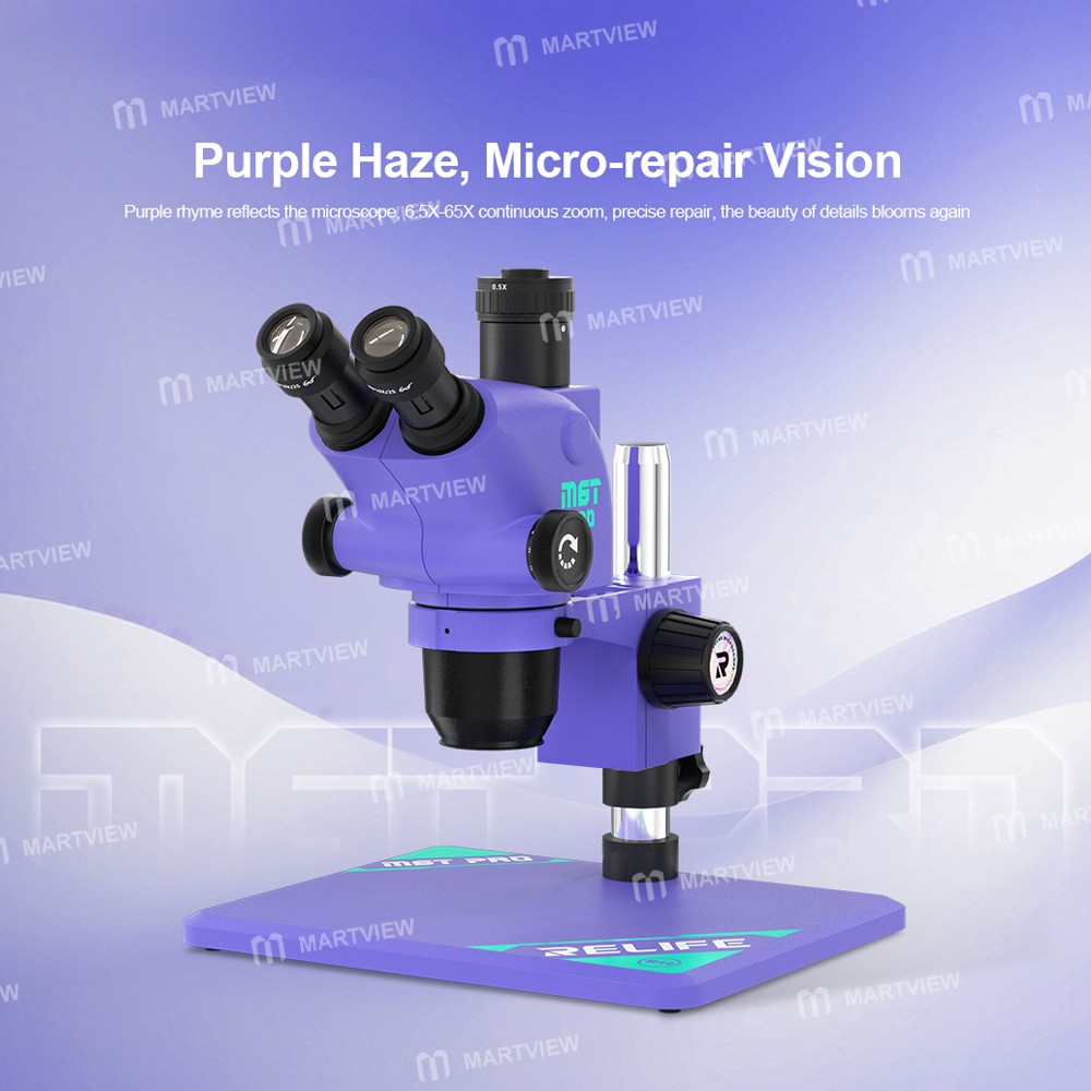relife rl-m6t-pro-b11-65x-65x-continuous-zoom-colorful-trinocular-hd-stereo-microscope-7