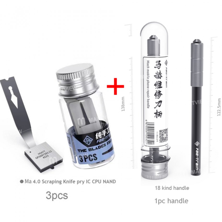 Fae-Train Mach Handmade Blade Glue Remove Thin Cold Blade with Handle