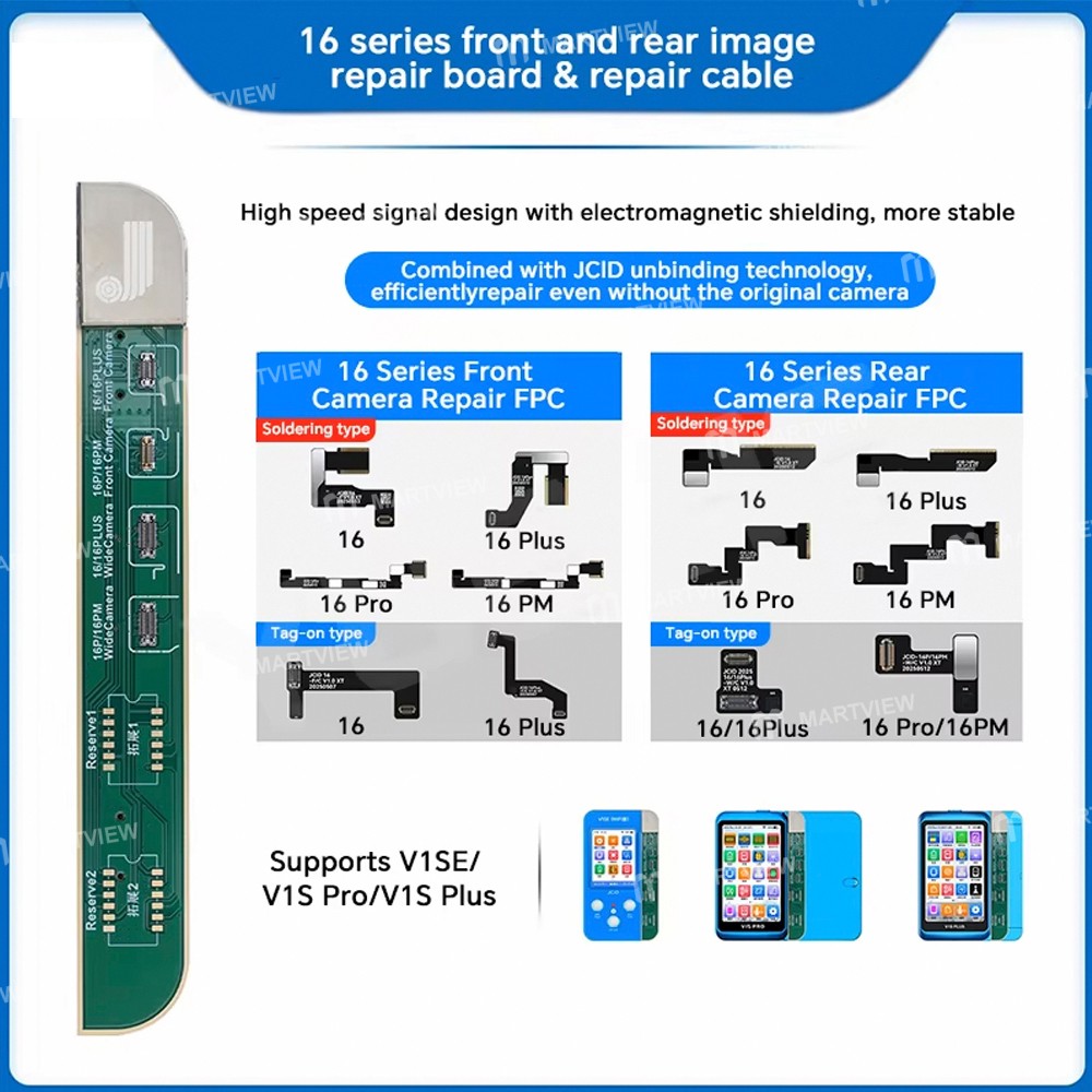 jcid front-and-rear-camera-repair-adaptor-fpc-cable-for-iphone-16-16-plus-16-pro-16pro-max-1