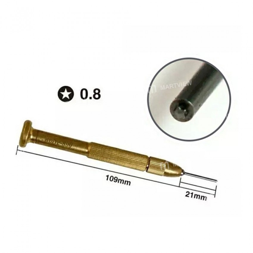 High-Precision Copper Handle Foxconn Special Screwdriver Wolve Pentalobe 0.8 Y 0.6 Convex cross 1.25
