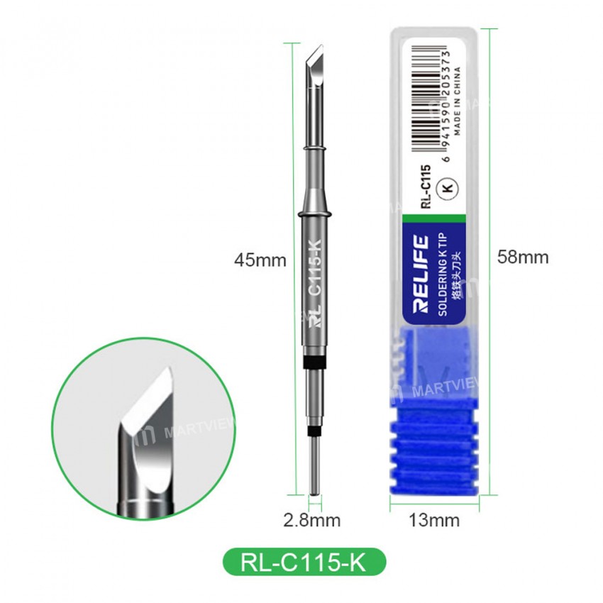Relife RL-C115-I / IS / K Super Fine Powerful Welding Soldering iron Tip for SMD Soldering Station