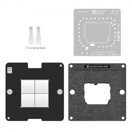 Amaoe Centre Frame BGA Reballing Stencil Platform Set for Samsung S24 SM-S921U / 926U