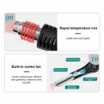 Quick 8586D+ 2-in-1 Soldering Iron Hot Air Gun Lead-free Smart Digital Display Rework Station
