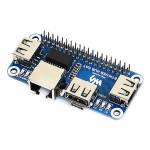 rj45 network-port-usb-ethernet-hub-hat-for-raspberry-pi-2